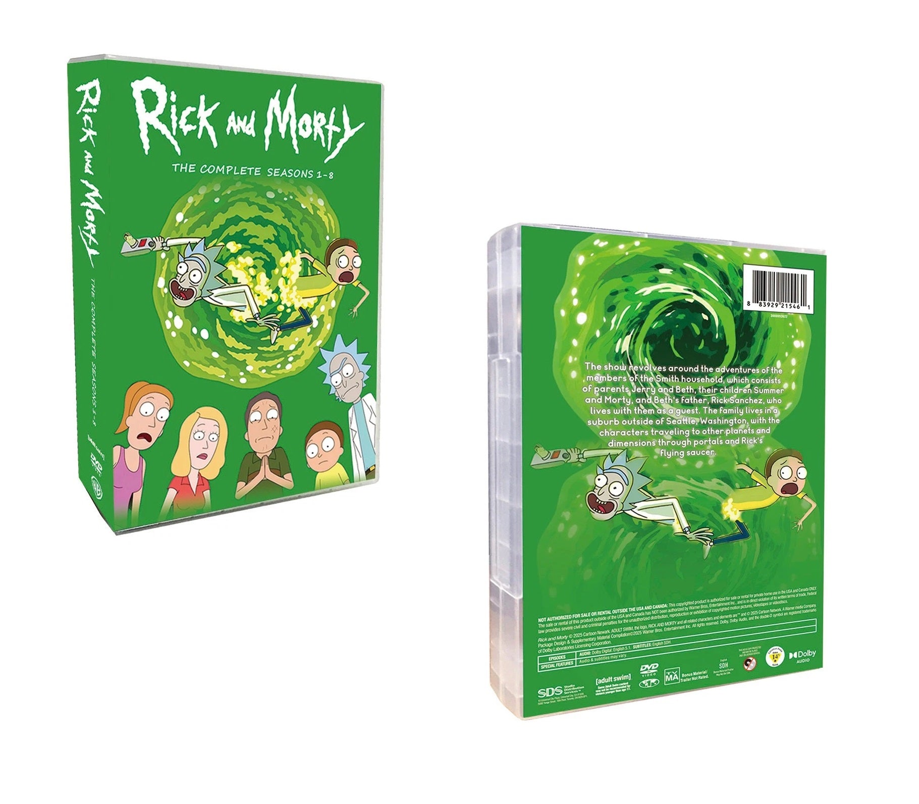 RICK AND MORTY - Seasons 1–8 [DVD]